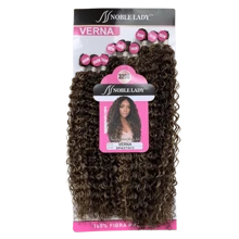 Curly Hair For Interlacing Verna Noble Lady Protein Fiber 75cm - 9 Screens - 320g - Black and White - View 1