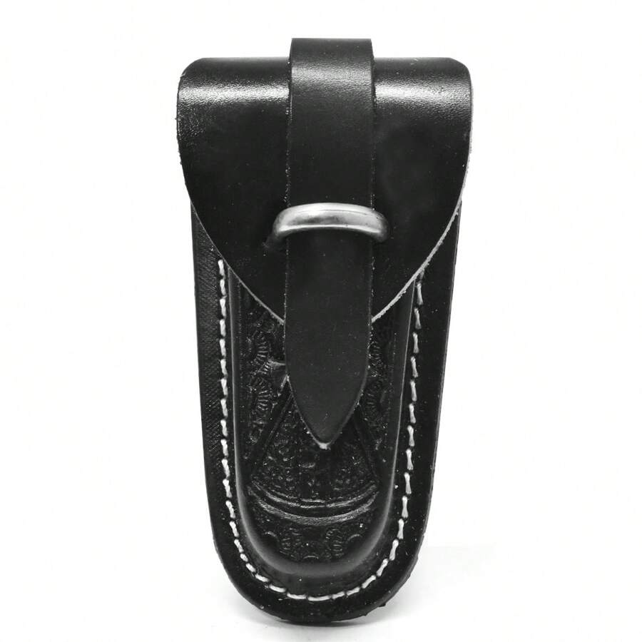 Atrevidu's Rustic Leather Ring Knife Sheath - 黑色聖母 - 查看 1