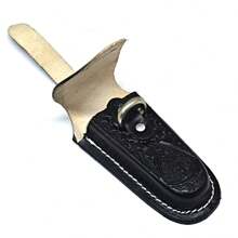 Atrevidu's Rustic Leather Ring Knife Sheath - 黑色聖母 - 查看 2