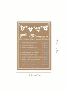 [Number Of Pieces] Pcs/Pack Baby Prediction Game Cards, Newborn Parents Advice Cards