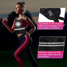 Women Adjustable Workout Weighted Vest  With Reflective Strip And Large Pocket For Training Running Jogging
