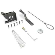 Black Carbon Steel Self-Locking Gate Gravity Latch – Spring-Loaded With Adjustable Cable Pull | For Metal & Wooden Fences - Black - View 11