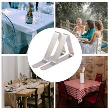 24PCS Tablecloth Clips Stainless Steel Table Cloth Holder Clip Pegs Lightweight For Wedding Picnic Prom - Silver - View 3