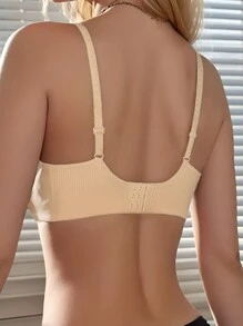 3pcs/Set Wire-Free Gather Lingerie Bra, Comfortable Breathable Lingerie Bralette, Simple Casual Women Underwear - Multicolor - View 4