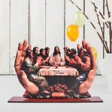 1件装耶稣诞生场景木制圣诞装饰品，送给妈妈的圣诞礼物，适合圣诞家居装饰、置物架装饰、壁炉架装饰、房间装饰、农舍装饰、宗教装饰、家庭聚会装饰，冬季圣诞装饰，家居圣诞礼物，圣诞装饰 - 彩色 - 查看 17