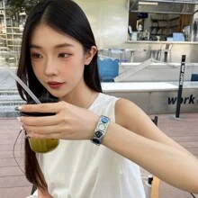 2024 New Dream Goddess Light Luxury Bracelet Design Embedded Gem Crystal Waterproof Watch - 藍色 - 查看 9