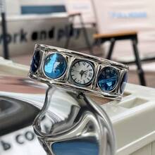 2024 New Dream Goddess Light Luxury Bracelet Design Embedded Gem Crystal Waterproof Watch - 藍色 - 查看 6