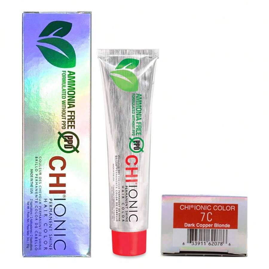 Farouk Systems CHI Ionic Permanent Shine Color 7C Dark Copper Blonde 3 ...