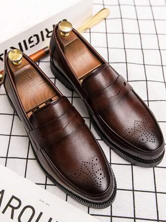 透气软底商务休闲正装鞋，男士英式正装牛津鞋