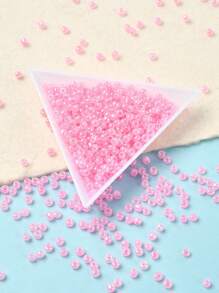 Approx. 1100pcs 3mm Round Glass Frosted Pearl Beads, For DIY Jewelry Making And Decoration