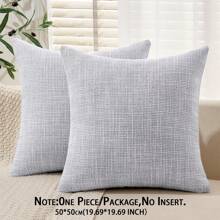 1 Vỏ gối trang trí bằng vải lanh sang trọng, Vỏ gối sofa vuông cho phòng khách, Trang trí nhà cửa, Thích hợp cho ghế sofa, phòng khách, phòng ngủ, trang trại, Cũng có thể dùng làm quà tặng, Dùng cho mọi mùa - xanh xám - Xem 19
