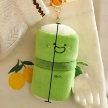 1pc Cute Panda Plush Doll Pendant Keychain, Kids Student Backpack Bag Decor
