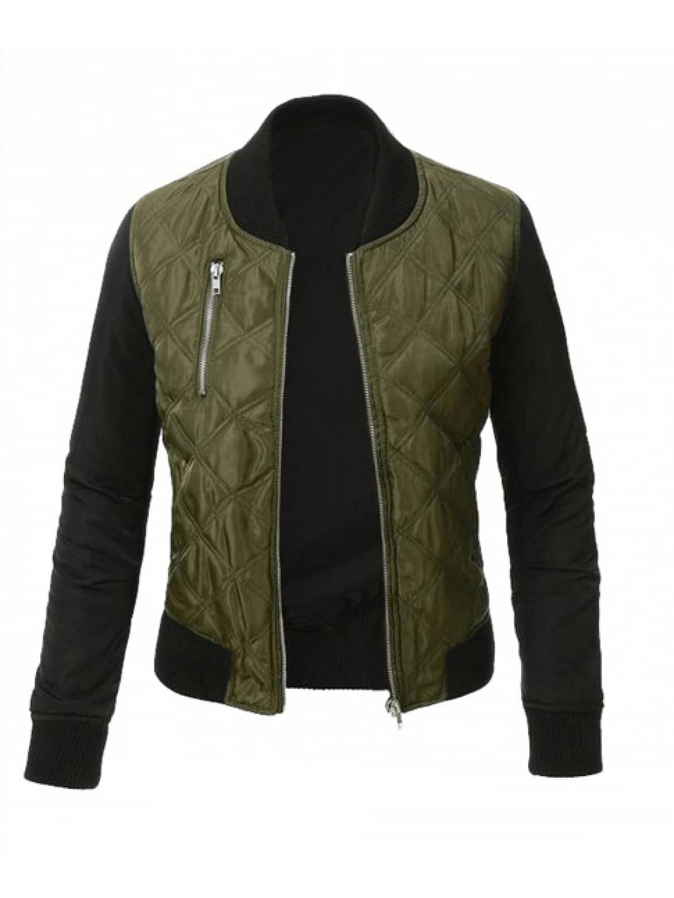 Womens Bomber Jacket Zip Up Biker Quilted Lightweight Jackets Thin Coat Tops