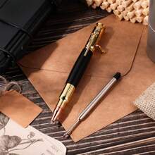 免费个性化定制栓动笔子弹笔带礼盒战术笔圆珠笔固体笔适合枪支爱好者带黑色墨水笔芯适合爸爸丈夫男朋友老师圣诞节情人节礼物返校