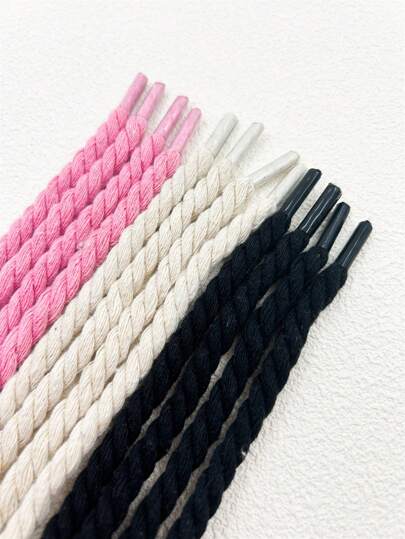 1 par (2 piezas) de cordones planos trenzados a mano de 8 mm, con estilo vintage simple y colorido, cordones decorativos gruesos y cordones DIY para mochila