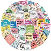 50pcs Affirmation Stickers Inspirational Stickers Motivational Stickers Positive Stickers Positive Affirmation Stickers ScrapBook Stickers Waterproof Vinyl Water Bottle Stickers Journaling Scrapbook Laptop Positive Quote Vinyl Stickers For Vision Board Supplies