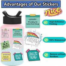 50pcs Affirmation Stickers Inspirational Stickers Motivational Stickers Positive Stickers Positive Affirmation Stickers ScrapBook Stickers Waterproof Vinyl Water Bottle Stickers Journaling Scrapbook Laptop Positive Quote Vinyl Stickers For Vision Board Supplies
