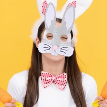 1pc Felt Easter Party Decoration, Photo Prop, Cartoon Animal Mask Headband