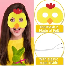 1pc Felt Easter Party Decoration, Photo Prop, Cartoon Animal Mask Headband