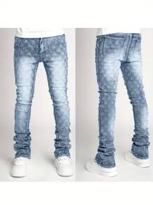 Spring Summer Skinny Jeans Fashion Rhinestone Streetwear Denim Pants With Pockets - Blue - View 4