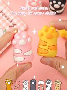 Cartoon Cute Cat Claw Shape Pencil Sharpener, Fast Sharpening Without Clogging, Easy To Open And Close, Keeps Clean - Multicolor - View 5