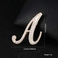 26pcs Pearl Letter Brooch Pins, Vintage Clothing Decorative Accessories, Anti-Slip Fastener Accessory