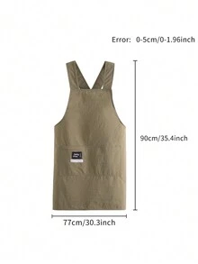 1pc Plain Color Crossover Sleeveless Apron, Minimalist New Design, Waterproof & Oil-Proof For Home Kitchen, Cooking, Work, Catering Use