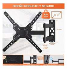 Soporte Para Tv De 14 A 55 Pulgadas Pared Girato Acero - Negro - Ver 2
