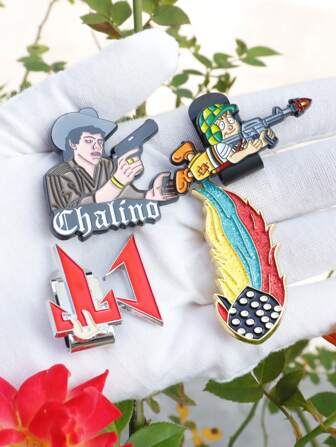 1/2/4PCS 高尔夫帽夹，简约金属新卡通别针，趣味装饰针高尔夫帽徽章，可爱树懒胸针躺在 CT 英文字母胸针上，时尚手枪，送给朋友的礼物