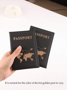 1 件创意护照套，带机票夹，时尚护照钱包，护照袋，旅行隐形钱包，适合假日旅行护照保护，旅行储物袋，化妆包，假日收纳袋，大容量化妆品收纳袋，可存放口红、刷子、护肤品、手机、硬币、小件物品，适用于家庭、礼物、节假日和节日，多功能用途，送给男朋友/女朋友的情人节礼物，最佳礼物 - 彩色 - 查看 6