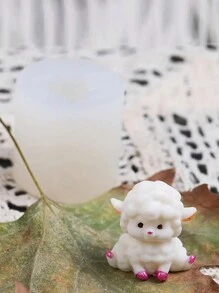 1pc 3D Cartoon Sheep Candle Silicone Mold DIY Cute Animal Lamb Shaped Diffuser Plaster Silicone Mold
