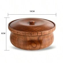 Handmade Jujube Wood Covered Fruit Bowl, Instant Noodle Bowl, Fried Rice Bowl, Fruit Plate, Spring Roll, Snacks, Dried Fruit, Dessert Bowl, Salad Bowl With Adjustable Waist Ring