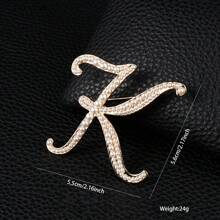 26pcs Pearl Letter Brooch Pins, Vintage Clothing Decorative Accessories, Anti-Slip Fastener Accessory