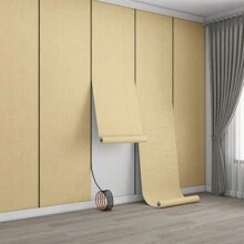 1pc Thick Self-Adhesive Linen Yellow Wallpaper, Mold Resistant Contact Paper, Removable And Reusable, Waterproof For Living Room, Kitchen, Bedroom, Dorm, Furniture Renewal, Autumn Aesthetics, Multiple Lengths Available, Make Your Home Cozy Gifts Birthday Graduation Room Decor Home Decor Wall Decor Bathroom Decor Bedroom Decor Room Decoration Stuff Living Room Decor House Decor Home Decor Living Room Wall Paper Stickers Wall Stickers Wall Sticker
