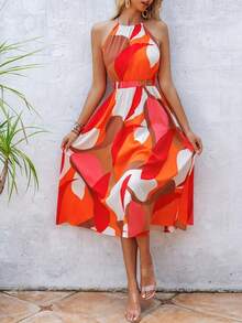 女士简约时尚休闲日常连衣裙