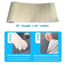 Cat Scratch Pad, Cat Scratching Board, Cat Scratch Mat - Can Be Trimmed Without Shedding, Adhesive, Cat Teaser Pad - Multicolor - View 8