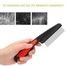 Dandruff Comb, Stainless Steel Fine Tooth Dandruff Remover, Professional Scalp Comb, Suitable For Children, Adults, And Pet Flea Combs
