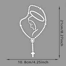 1 件防水 PET 玛丽贴花贴纸，适用于汽车、卡车、平板电脑、玻璃杯、手机 - 基督教神圣贴纸套装