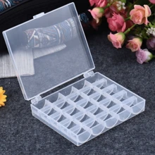 Machine Case Box High Bobbins 25 Units Transparent
