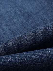 Jeans jovem moderno elástico desgastado lavagem confortável casual azul claro jeans