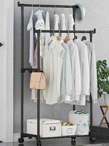 1 pieza Estante de entrada para zapatos y perchero, estantería de almacenamiento multifuncional para zapatos, ropa, sombreros, con ruedas, apta para dormitorio y pasillo - Multicolor - Ver 10