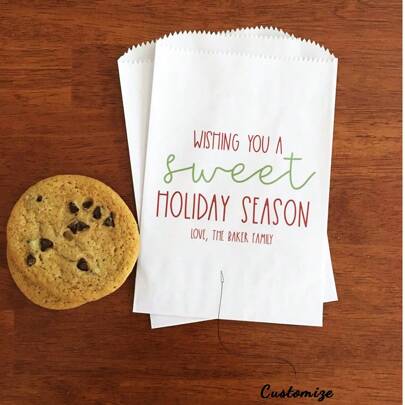 20-50pcs 13x18cm Personalized Kraft/White Cooike Wedding Favor Bags With Your Design, Kraft Bags Party Favor Wedding Favor Bag Envelopes Merchandise Bags For Bread Snack Cookie Popcorn Candy Sandwich Gift,Custom Favor Bags For Wedding/Birthday/Party/Cookie/Coffee, Donut Bags,Thank You Cookie Bags, Bridal Shower Favors, Wedding Candy Bags, Wedding Bakery Bags, Treat Bags.