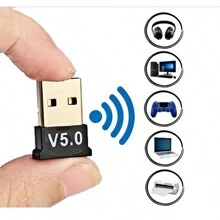 USB Bluetooth 5.0 Adapter And Receiver USB Plug Audio Transmitter For Notebook - 黑色 - 查看 1