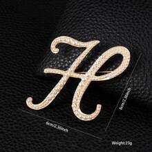 26pcs Pearl Letter Brooch Pins, Vintage Clothing Decorative Accessories, Anti-Slip Fastener Accessory