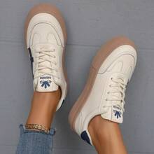 1 paar dames eenvoudige, comfortabele, platte, antislip, duurzame casual sneakers