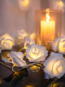 1 Peça Luz de Fio Decorativa em Forma de Rosa, Adequada para Decoração de Festa de Aniversário