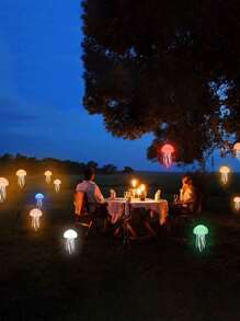 1个新奇漂浮水母灯，变色，声控，家居装饰，理想的节日礼物 - 彩色 - 查看 8