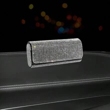 1 pièce Étui à lunettes décoratif avec strass, boîte de rangement pour lunettes