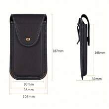 6.7" Phone Waist Pack, PU Leather Fanny Pack Pouch With Strap For Outdoor Sports Casual Use