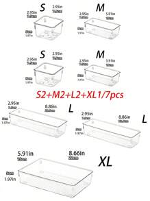 1pc Clear Drawer Makeup Organizer Box With Dividers, Cosmetic Storage Holder For Vanity Table, Perfume Organizer, Lipstick & Eyebrow Pencil Case,For Holiday Beach, Bathroom Collection, Bedroom Collection, Large Capacity